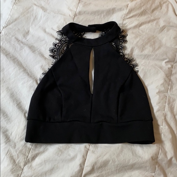 LULUS High Neck Crop Top - Picture 1 of 2